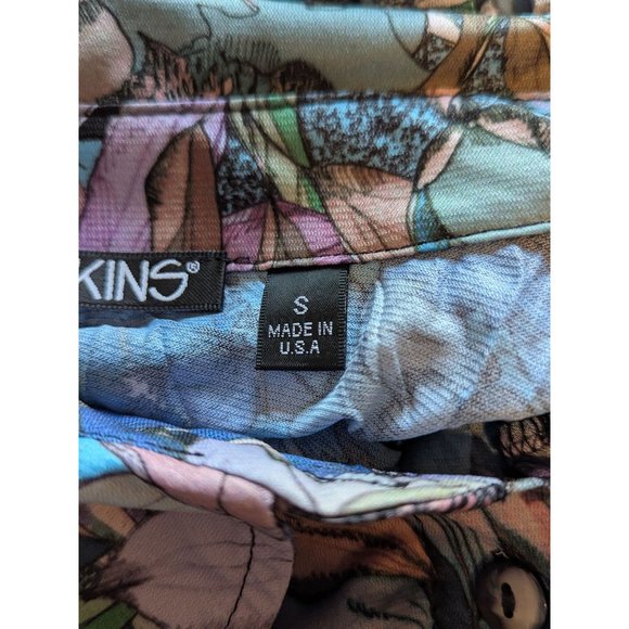 New Snowskins Floral Button-Up Long Sleeve Shirt With "Vail" On Sleeve-702 - Picture 9 of 16